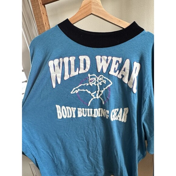 Vintage 70s Wild Wear Body Building Gear Sweatshirt Body Armor SUPER RARE USA XL - Picture 2 of 6
